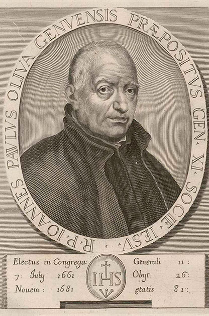 Генерал Общества Иисуса Ян Павел Олива (гравюра XVII в.)