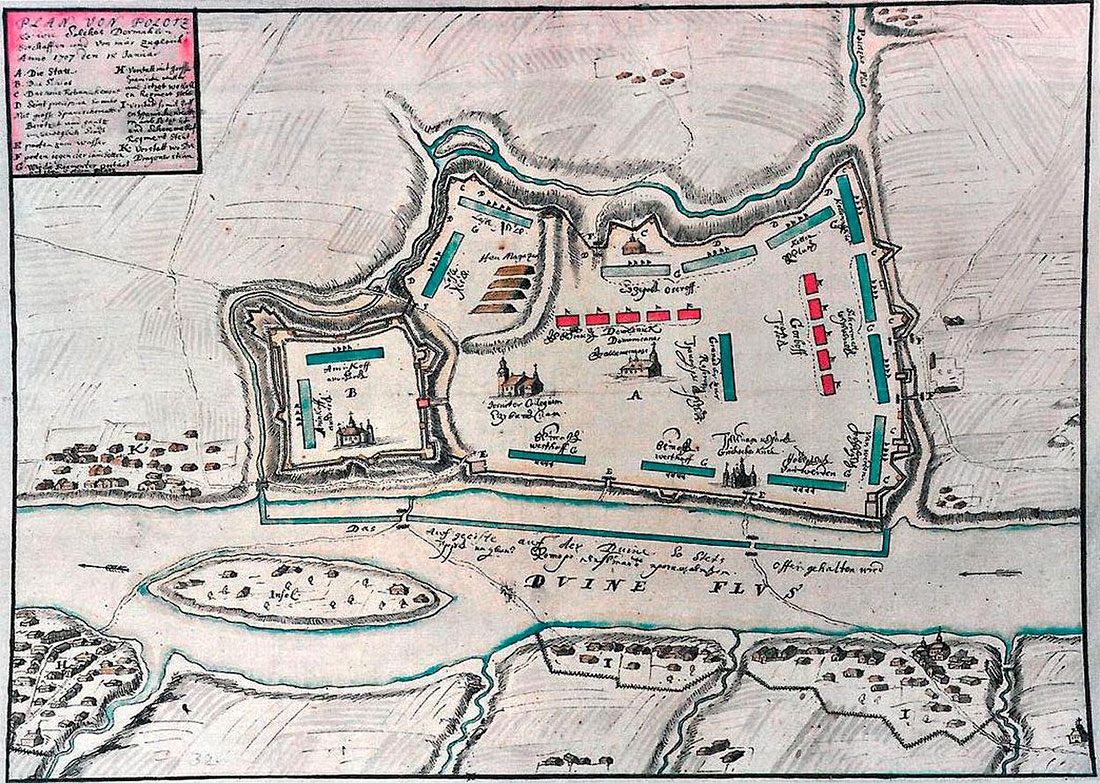 План Полоцка 1707 г.